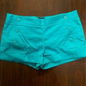 Teal Talula shorts, size 8